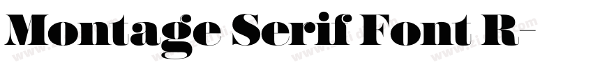 Montage Serif Font R字体转换